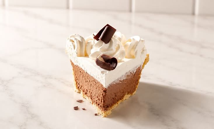 Chocolate French Silk Pie, slice