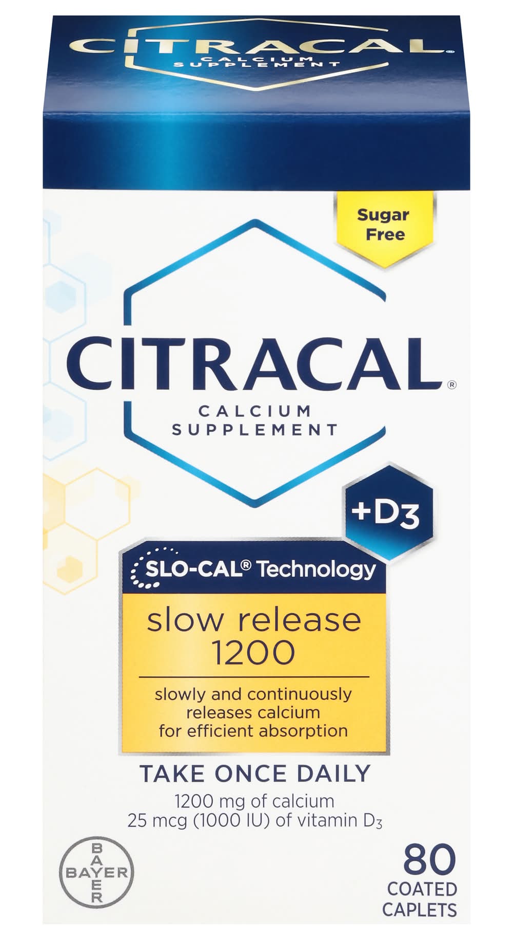Citracal Slow Release 1200+vitamin D3 Coated Calcium Caplets (8 oz)