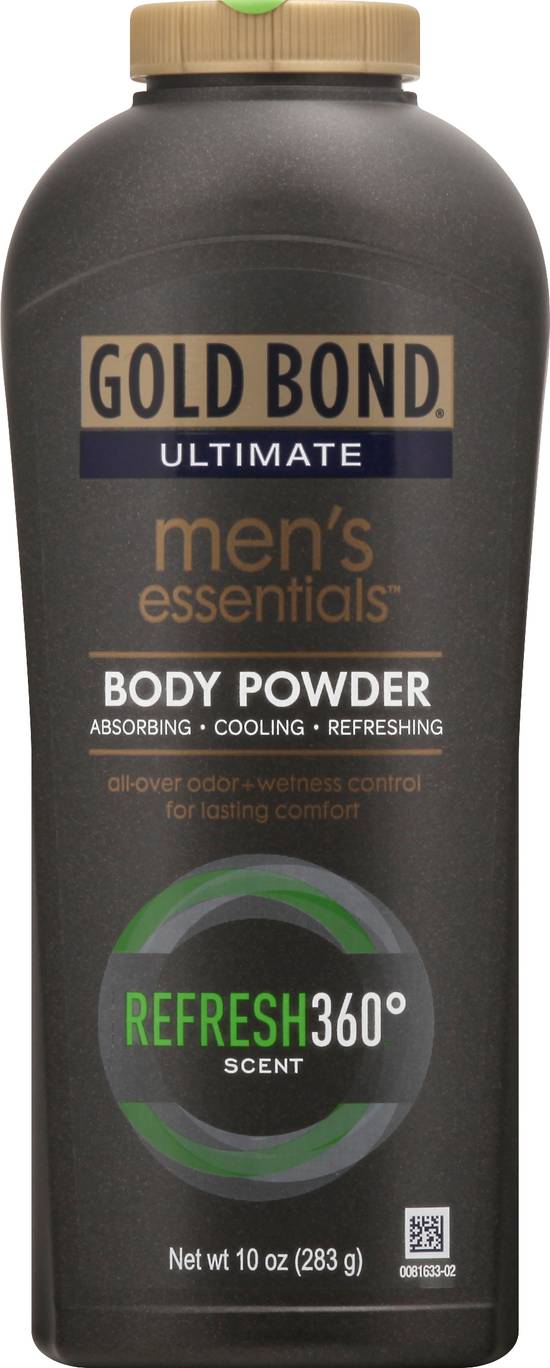 Gold Bond Men's Essentials Body Powder, 10 oz., Refresh 360 Scent