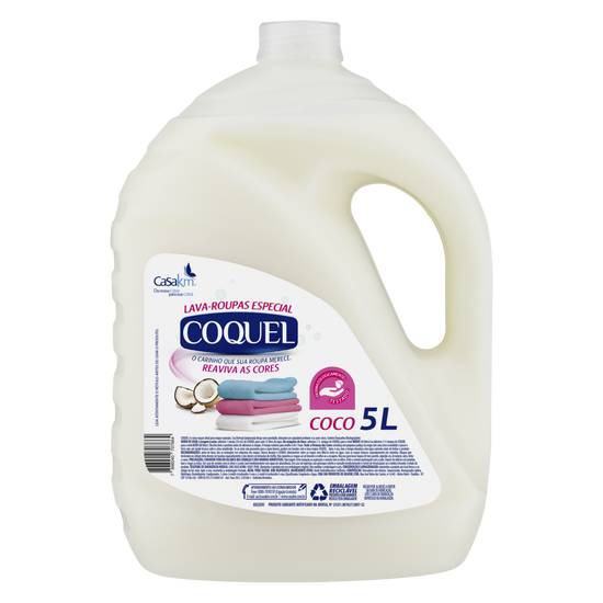 Lava roupas líquido coco coquel (galão 5l)