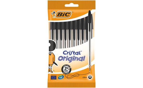 BIC Cristal Medium Ball Pen Black 10pk