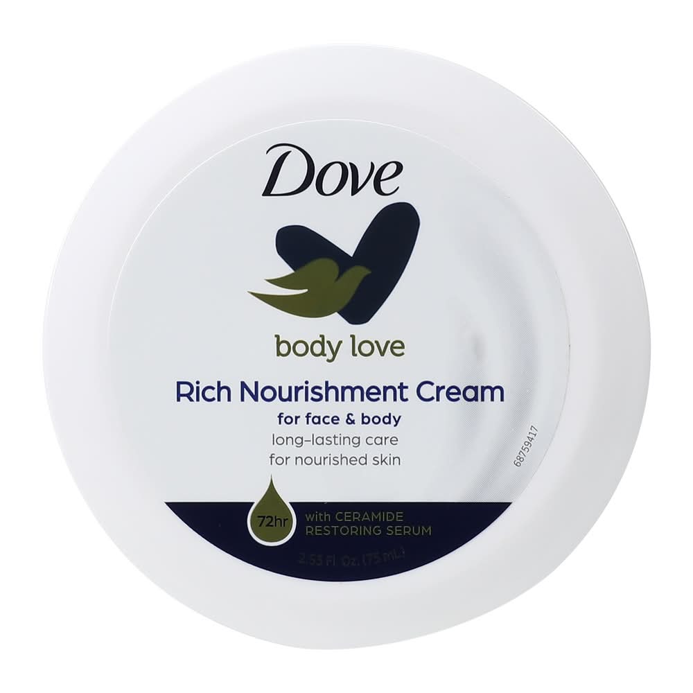 Dove® Travel Size Face & Body Cream 2.53oz
