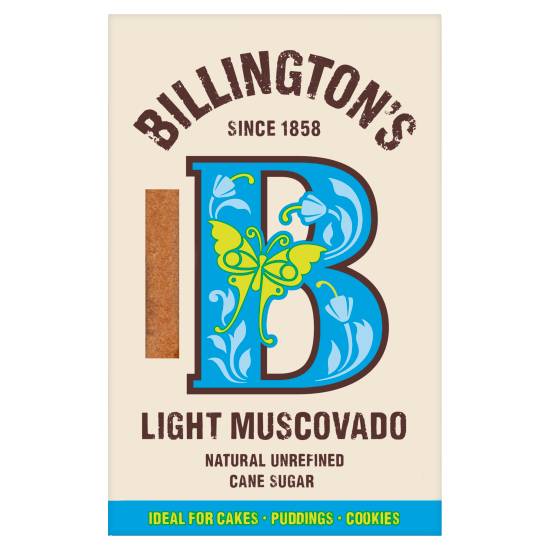 Billington's Light Muscovado Natural Unrefined Cane Sugar (500g)