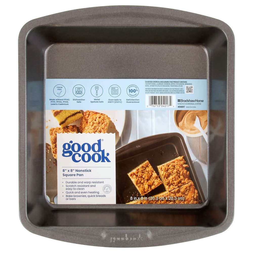GoodCook Premium 8" X 8" Nonstick E-Z Release Square Cake Pan
