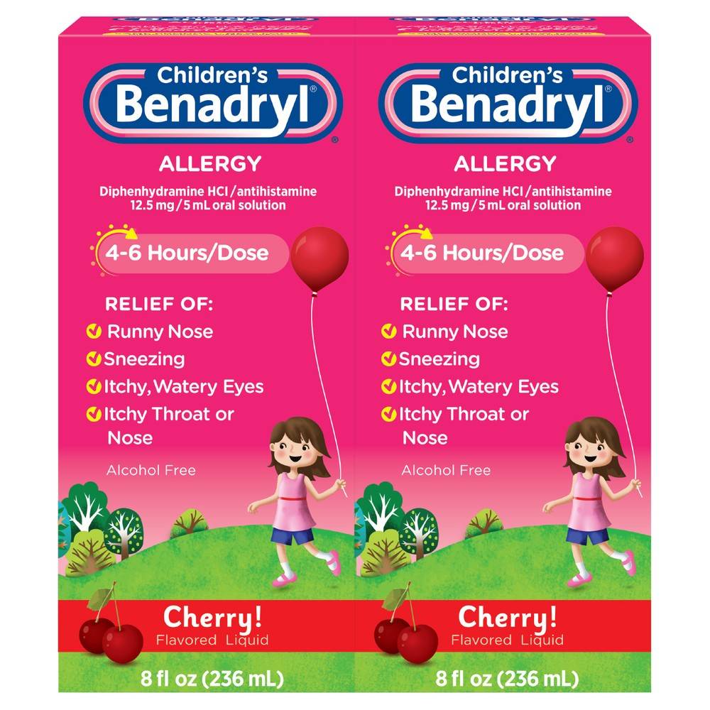 Children's Benadryl Allergy Cherry Flavored Liquid