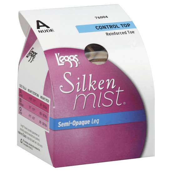 L'eggs Silken Mist Control Top Semi-Opaque Pantyhose (a/nude), Delivery  Near You