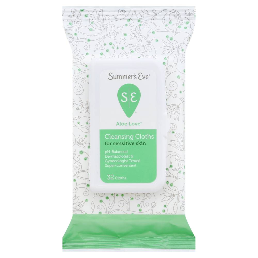 Summer's Eve Aloe Love Cleansing Cloths For Sensitive (32 ct)