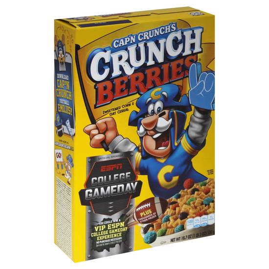 Cap'n Crunch Crunch Berries Sweetened Corn & Oat Cereal