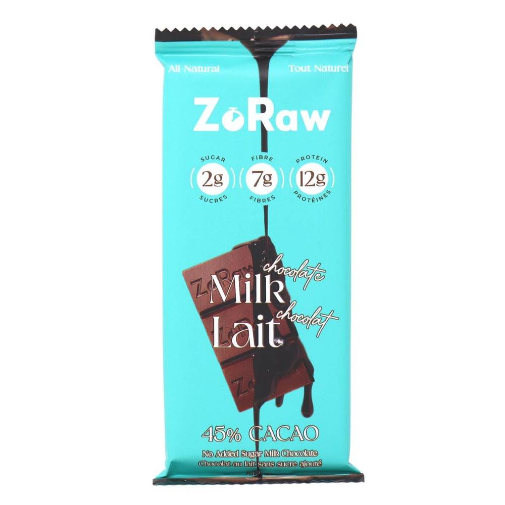 ZoRaw Milk Chocolate Bar With Protein Delivery Near Me Order Online