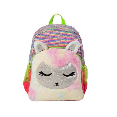 Jetstream Fuzzy Companion Backpack, Sequin Llama