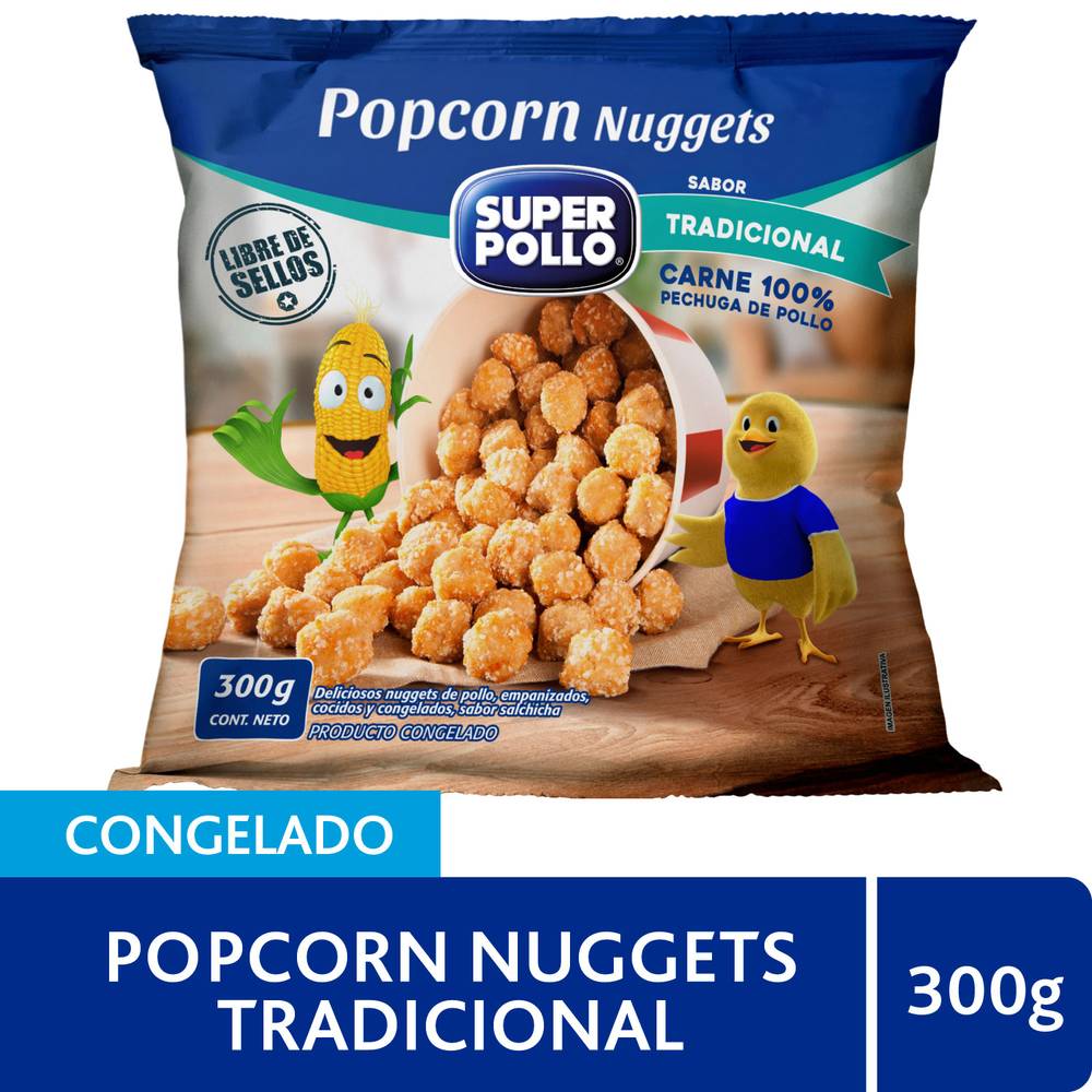 Super pollo pop corn nuggets pollo (bolsa 300 g)