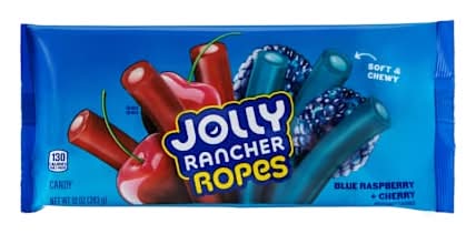 Jolly Rancher Blue Raspberry + Cherry Ropes Candy 10oz