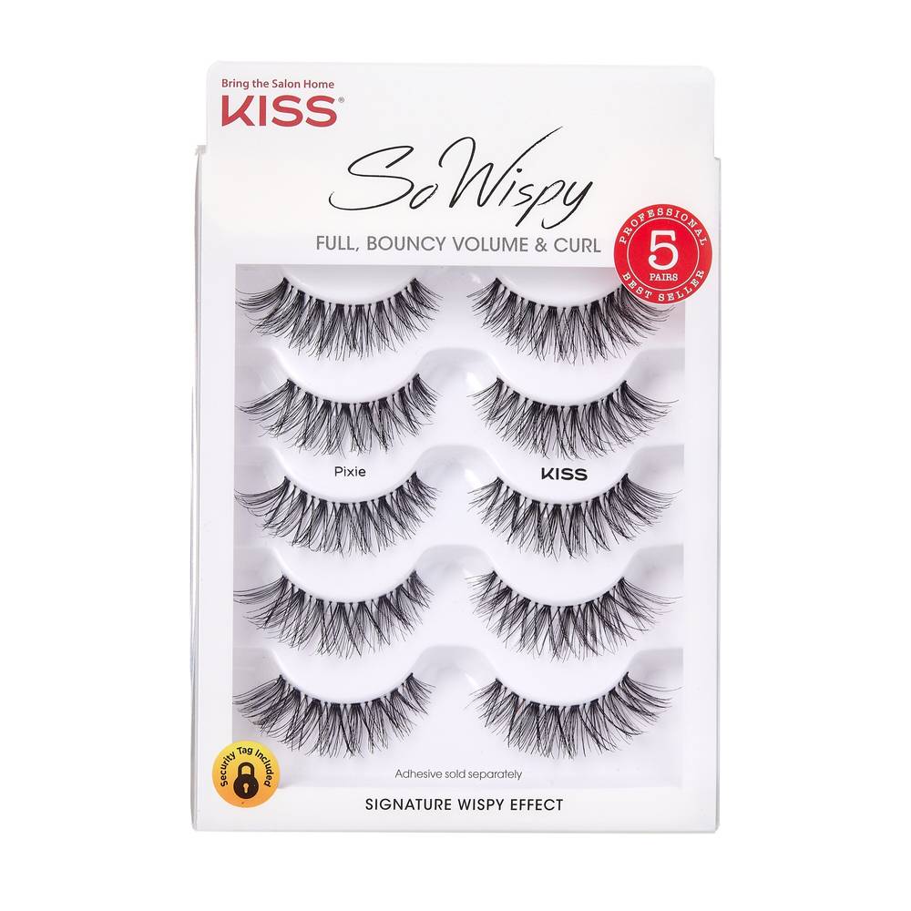 Kiss So Wispy False Eyelashes Multipack, 5Ct