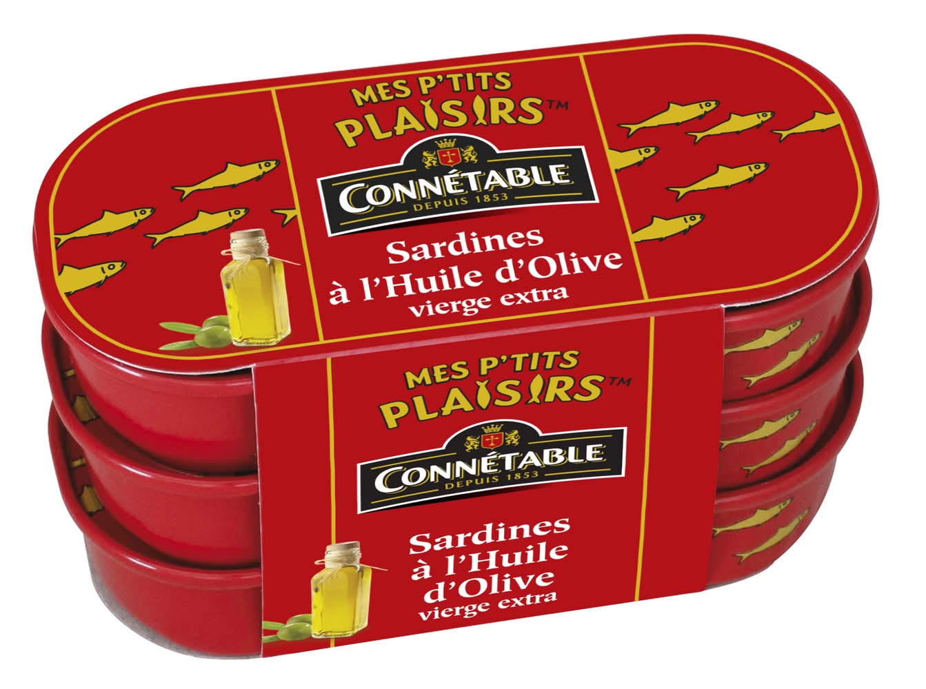 Connétable - Sardines à l'huile d'olive extra vierge (3 x 55g)