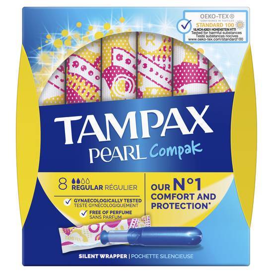 Tampax Compak Pearl Reg 12 * 8 Pack