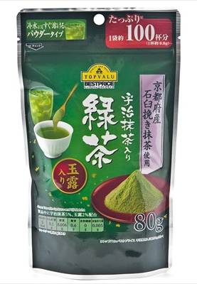 トップバリュ　ベストプライス　宇治抹茶入り緑茶　８０ｇ