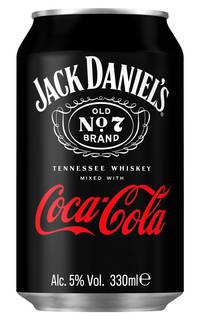Jack Daniel's Old No. 7 Brand Tennessee Whiskey Mixed with Coca-Cola 330ml