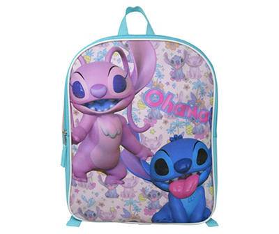 Lilo & Stitch Pink & Blue Stitch & Angel Kids' Backpack