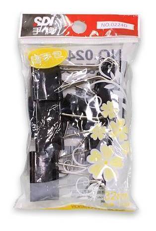 手牌長尾夾(黑色)32mm*6入#0224D#4711734022478