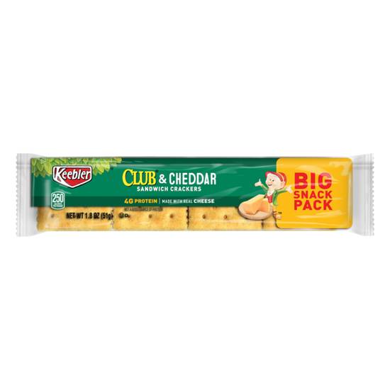 Keebler Big Snack Pack Club & Cheddar Sandwich Crackers 1.8oz