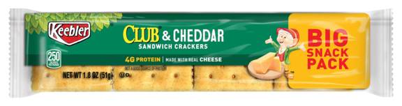 Keebler Big Snack Pack Club & Cheddar Sandwich Crackers 1.8oz