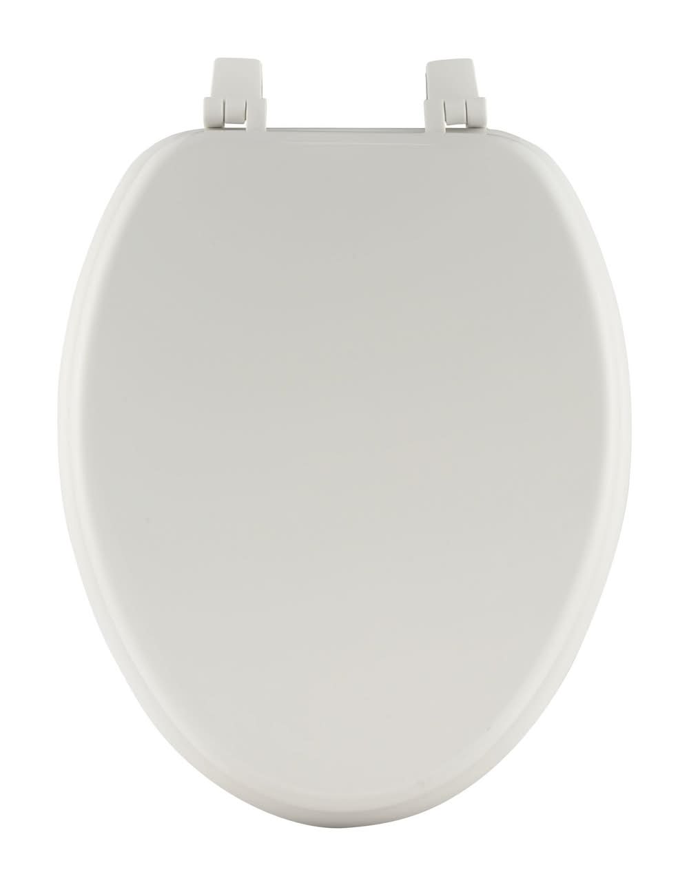 Project Source Wood White Elongated Toilet Seat