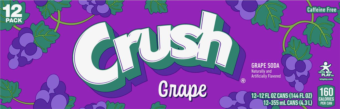 Crush Grape Soda (12 ct, 12 fl oz)