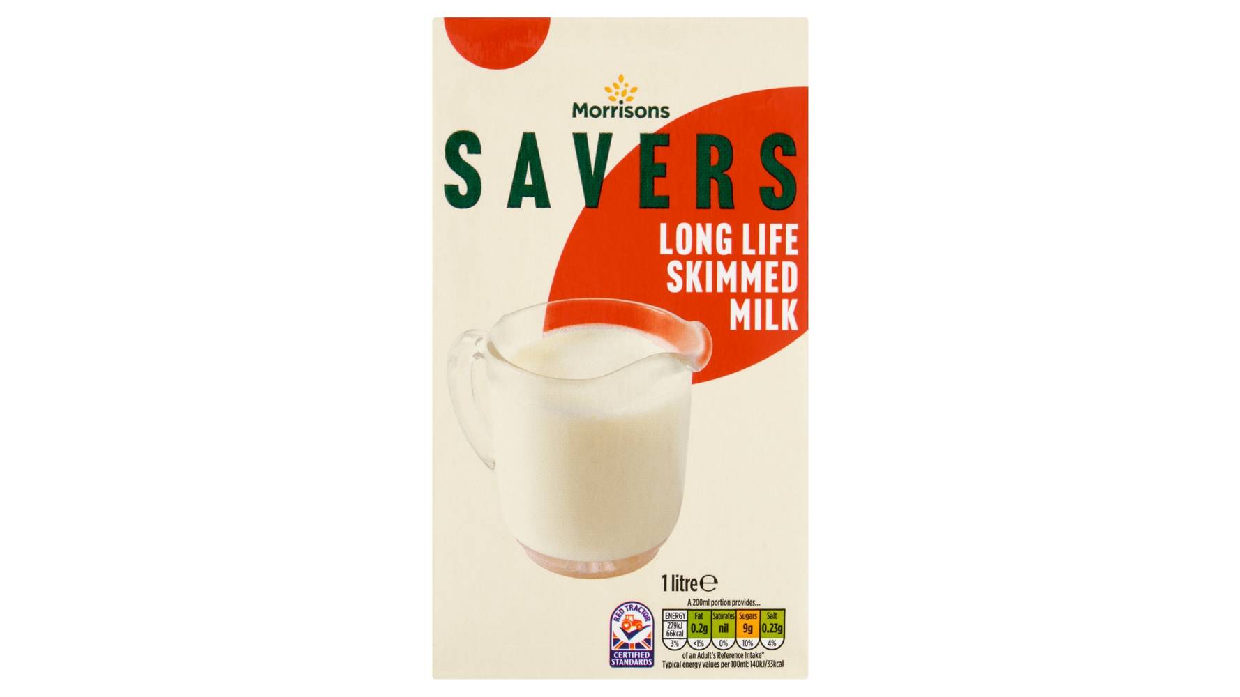 Morrisons Savers Long Life Skimmed Milk (1 L)