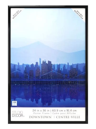 Studio Décor Poster Frame, 24x36 in, Black
