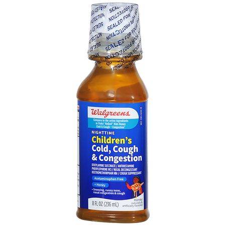 Walgreens Children's Nighttime Cold, Cough & Congestion Honey - 8.0 fl oz