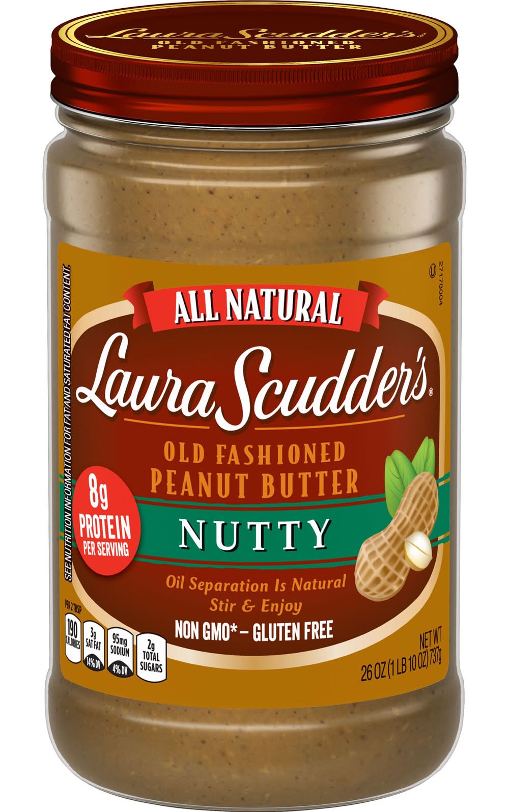 Laura Scudder's Old Fashioned Nutty Peanut Butter (26 oz)