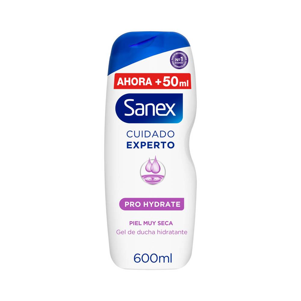 Gel Sanex cuidado experto pro hydrate 600ml