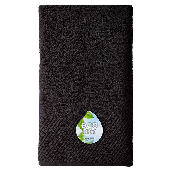 Eco Dry Bath Towel, 30 in x 54 in, Black