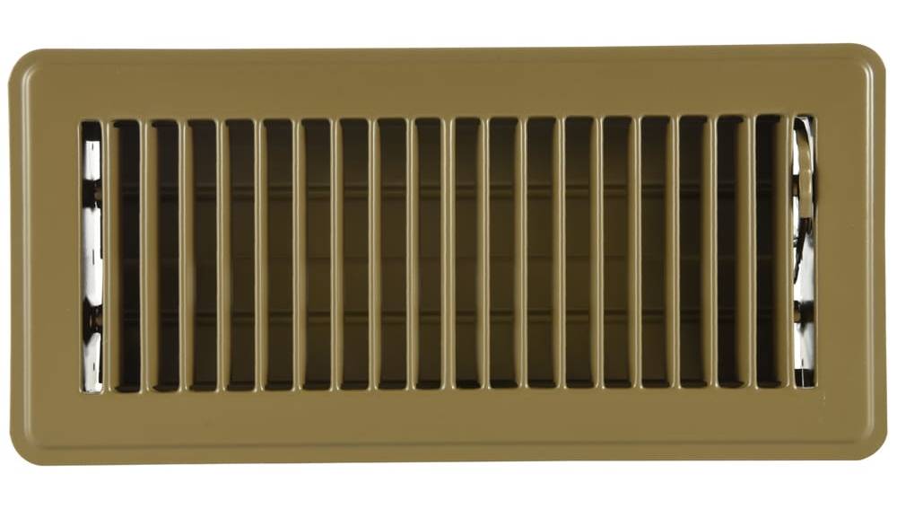 RELIABILT 4-in x 10-in Steel Brown Floor Register | 4210410BR