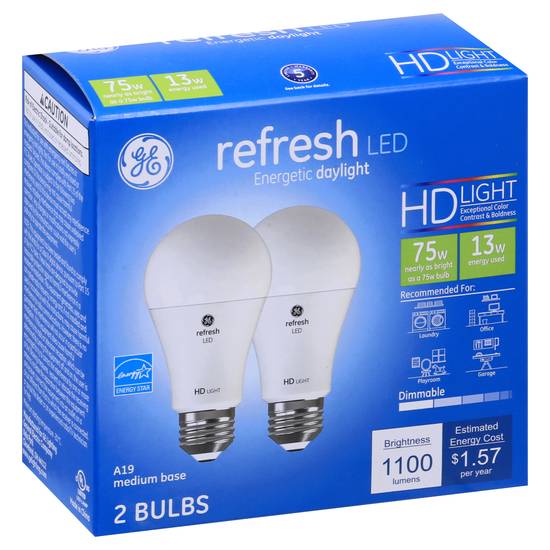 13W Refresh Energetic Daylight Led Light Bulbs (2 bulbs)