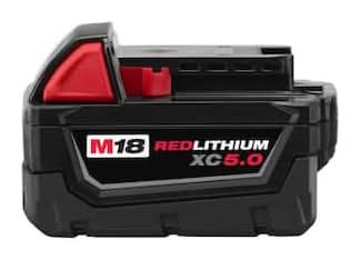 Milwaukee M18 18-Volt 5.0 Ah Lithium-Ion Xc Extended Capacity Battery Pack