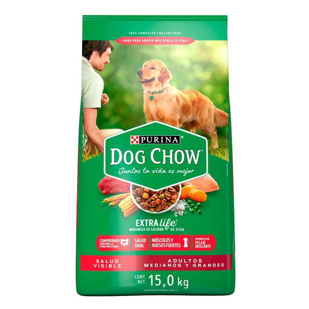 Dog chow alimento para perro (adulto/raza mediana y grande)