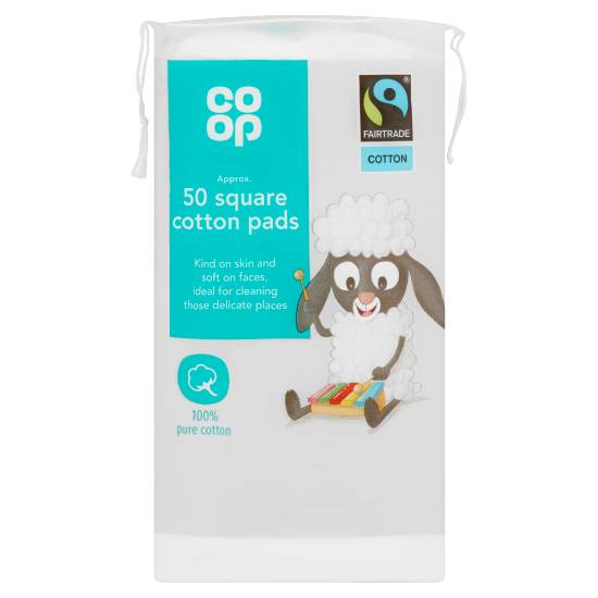 Co-Op Fairtrade 50 Square Cotton Pads
