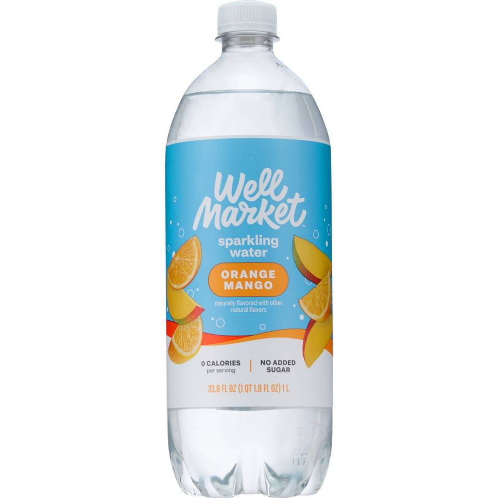 Gold Emblem Unsweetened Sparkling Water, Orange- Mango (33.8 fl oz)