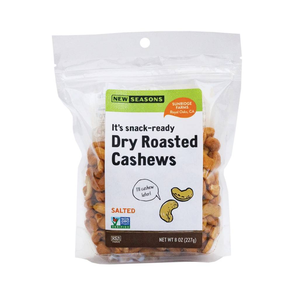 New Seasons Market Dry Roasted & Salted Whole Cashews (8 oz)