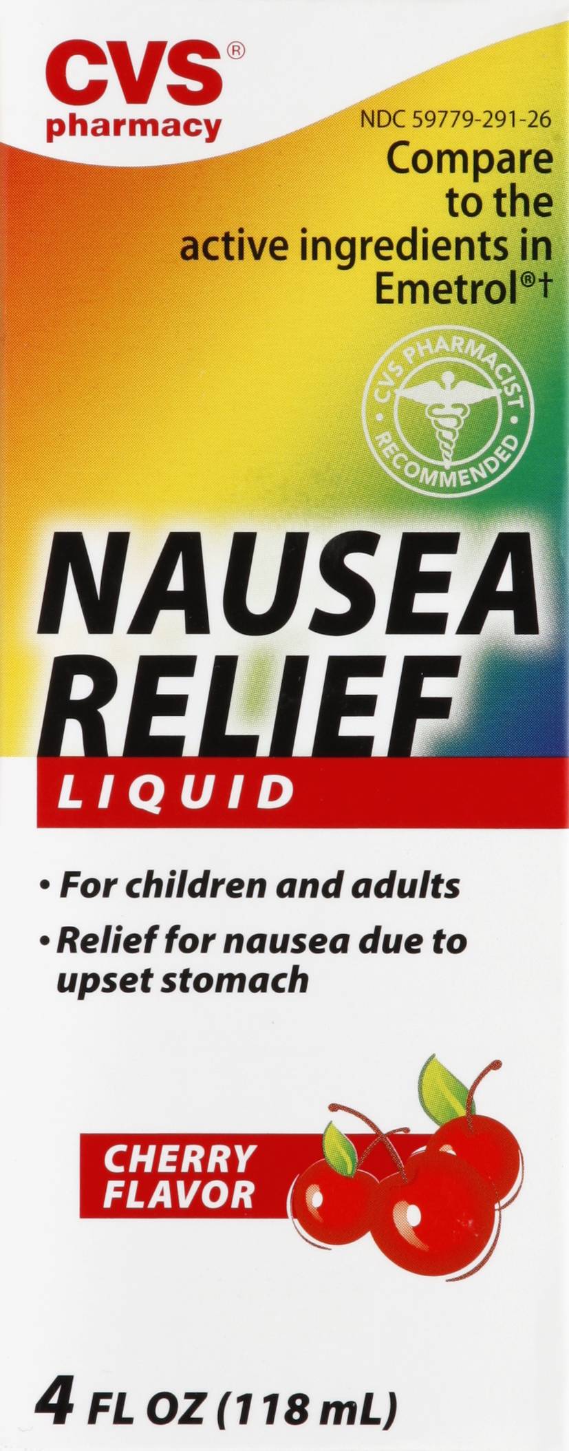 CVS Pharmacy Nausea Relief Liquid, Cherry (4 fl oz)