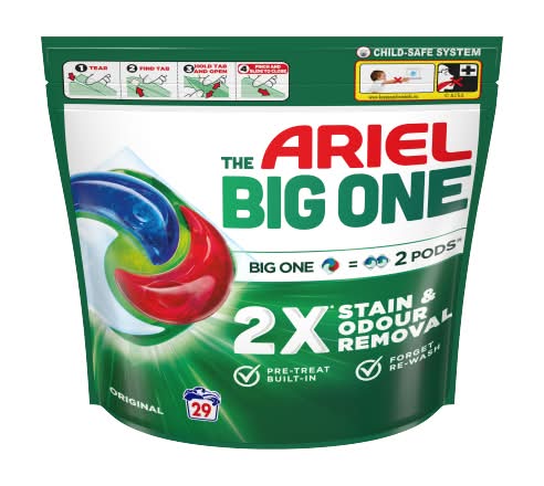 Ariel The Big One Pods Washing Liquid Capsules (29 pack)