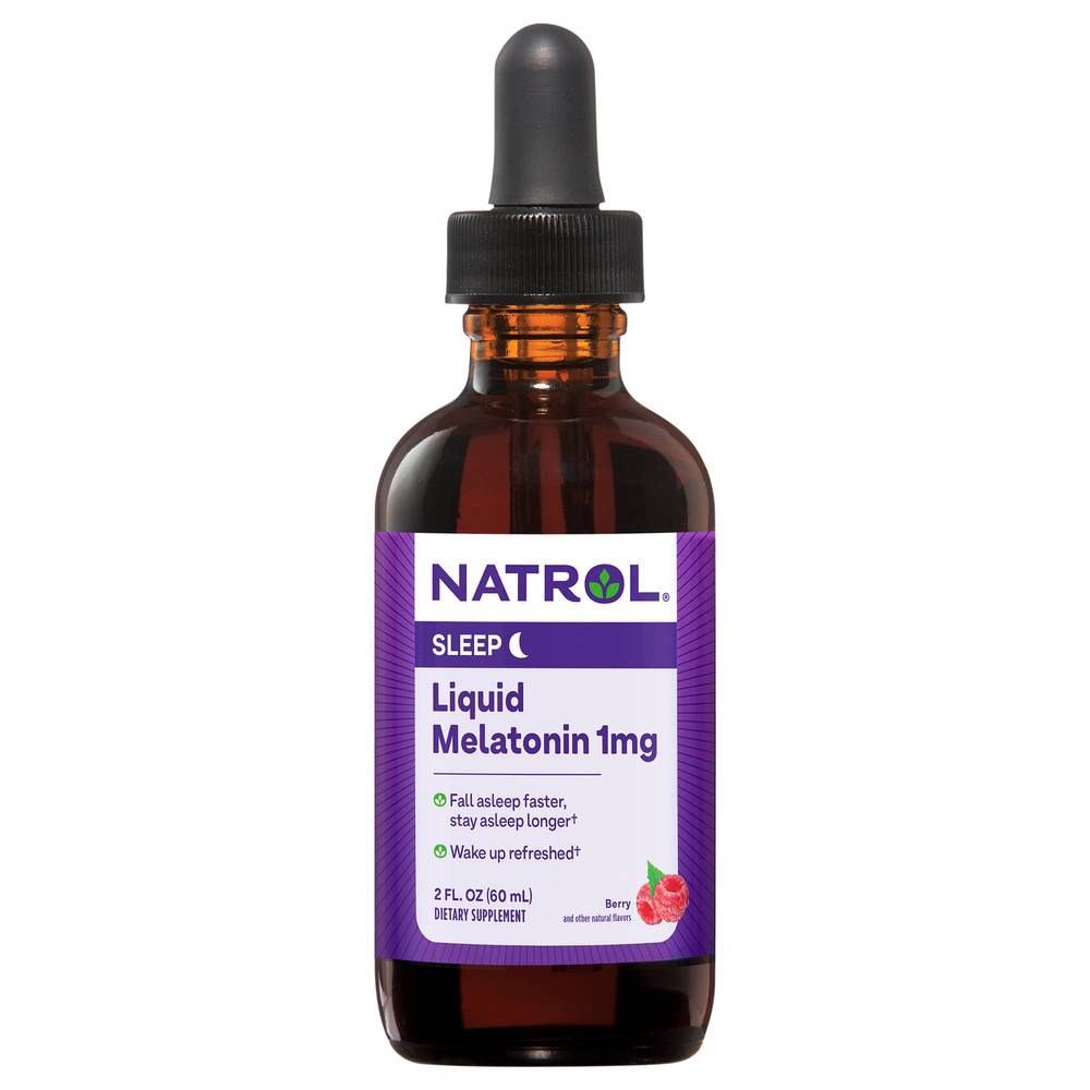 Natrol Berry Sleep 1 mg Liquid Melatonin Dietary Supplement