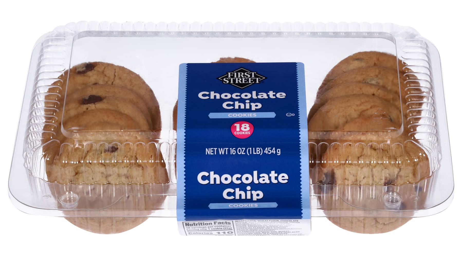 First Street Chocolate Chip Cookies (1.12 oz, 18 ct)