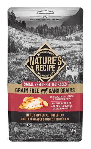 Nature'S Recipe Nourriture Pour Chien Petites Races Au Poulet Sans Grains 1.8 Kg / Nature's Recipe Grain-Free Dry Dog Food Small Breed Chicken 1.8 kg