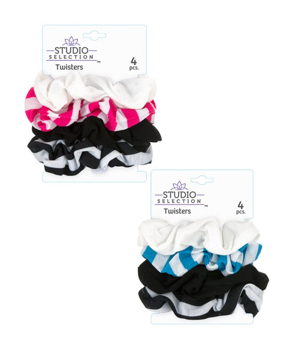 Studio Selection 4 Count Scrunchies - Asst. Print