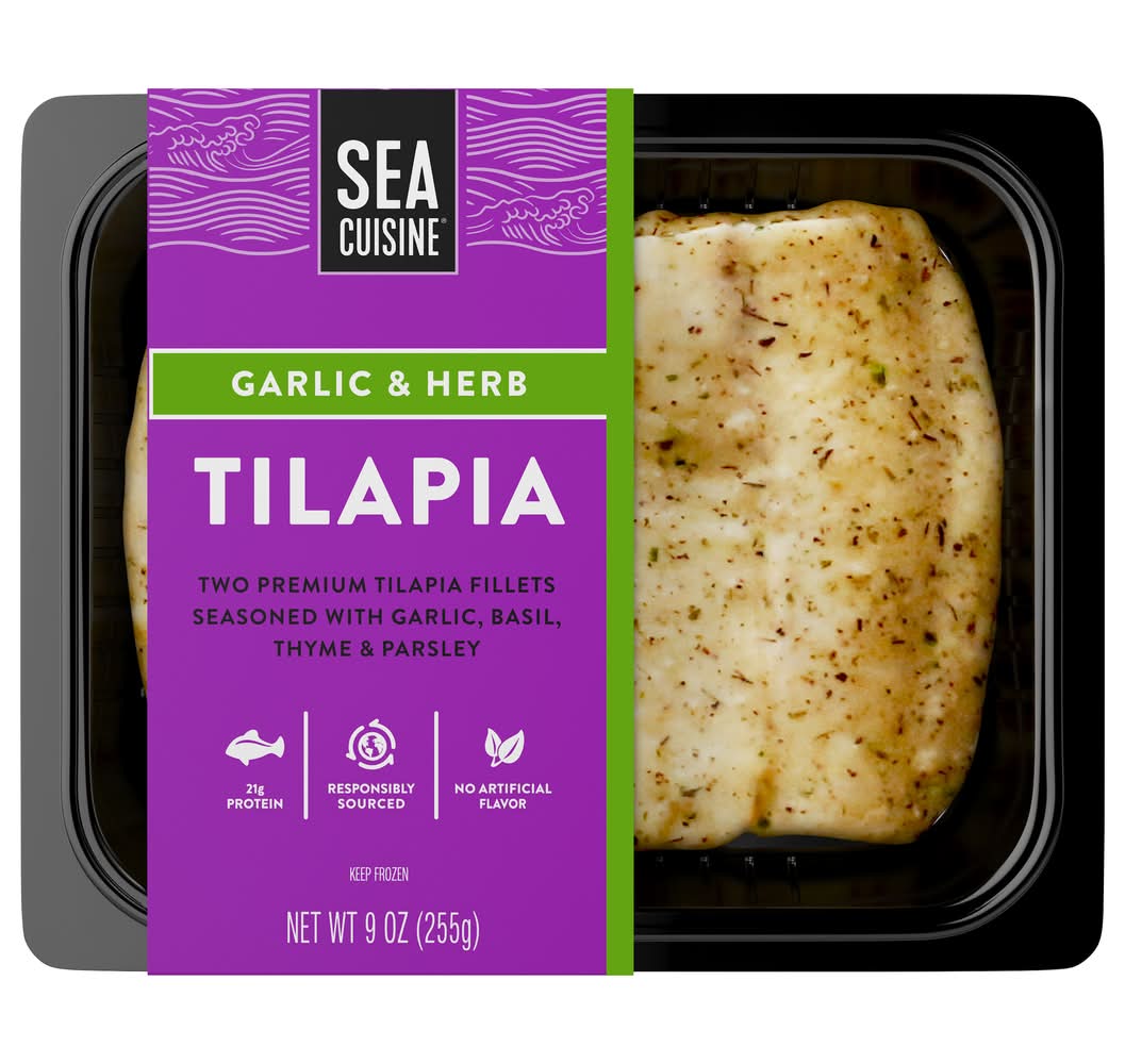 Sea Cuisine Tilapia Fillets, Garlic & Herb (9 oz)