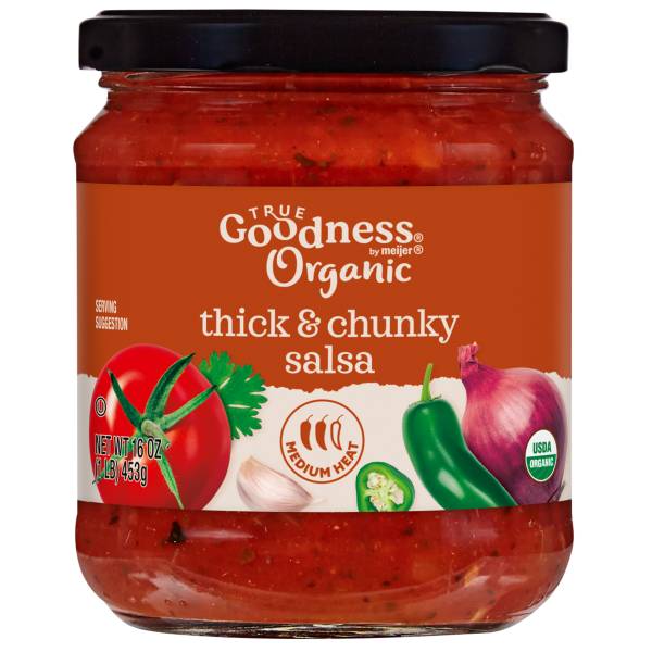 True Goodness Organic Thick & Chunky Salsa Medium, 16 oz