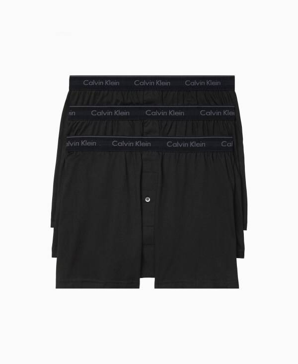 Cotton Classics 3 Pk Knit Boxers, NB4005, Black, Size XL