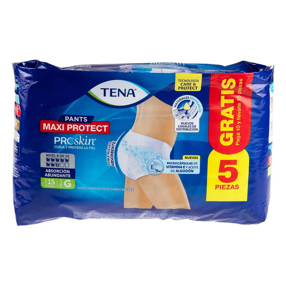 Tena pañal adulto maxi protect (G)(15 un)